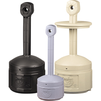 Smokers Cease-Fire&reg; Cigarette Butt Receptacle, Free-Standing, Plastic, 1 US gal. Capacity, 30" Height Consource