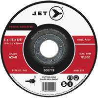 Power Abrasive Cut-Off Wheel, 4-1/2" x 1/8", 7/8" Arbor, Type 27, 13300 RPM Consource
