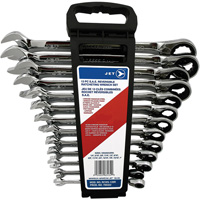 Long Pattern Reversible Wrench Set, Ratcheting Combination, 13 Pieces, Imperial Consource