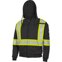 337SF Flame-Resistant Zip Style Hoodie, Men's, Small, Black, 22 cal/cm² Consource