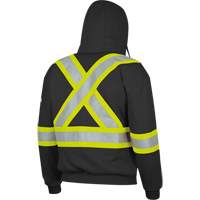 337SF Flame-Resistant Zip Style Hoodie, Men's, Small, Black, 22 cal/cm² Consource