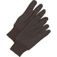 Classic Jersey Gloves, One Size, Brown, Unlined, Knit Wrist Consource