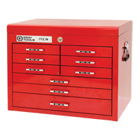 PRO+ Series Top Chest, 26" W, 9 Drawers, Red Consource