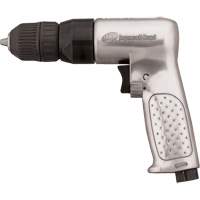 Reversible Air Drill, 4 CFM, 1/4" NPTF, 93 dBA, 3/8" Chuck, Keyless Consource