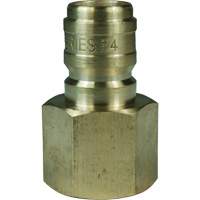 DQC E-Series Straight Through Interchange Plug, Brass, 3/4", Female NPTF, 1700 PSI Consource