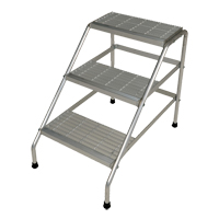 Escabeau en aluminium, 3 marches, 34-9/16" x 22-13/16" x Hauteur 30" Consource