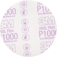 Disque de finition en pellicule Hookit, dia 5", Grain P1000, Oxyde d'aluminium Consource