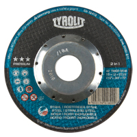 Meule &agrave; tronçonner profonde de premi&egrave;re qualit&eacute; Thincut, 7" x 1/16", Arbre de 7/8", Type 27, Oxyde d'aluminium, 8600 Tr/min Consource