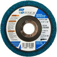 Vortex Non-Woven Disc, 4-1/2" Dia. x 1/2" W, 7/8" Arbor, Aluminum Oxide Consource
