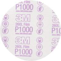 Disque de finition en pellicule Hookit, dia 6", Grain P1000, Oxyde d'aluminium, Ruban Consource
