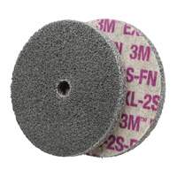 Scotch-Brite EXL Unitized Wheel, 6" x 1/4", 1/4" Arbor, Fine Grit, Aluminum Oxide/Ceramic/Zirconium Consource