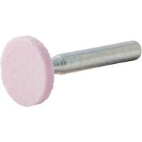 Vitrified Bond Mounted Point, W200, Aluminum Oxide, 3/4" Dia., 1/8" L, 80 Grit Consource