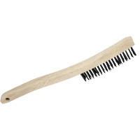 3LH Brosse m&eacute;tallique manuelle, Acier au carbone, 3 x 19 rangs de fils, Longueur 13-3/4" Consource