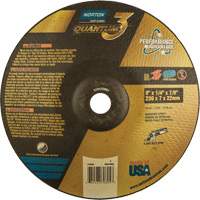 Quantum 3 SG Depressed Center Grinding Wheel, 9" x 1/4", 7/8" Arbor, Type 28, Ceramic, 6600 RPM Consource