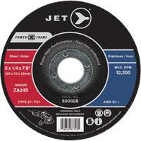 Power-Xtreme ZA24S Grinding Wheel, 4-1/2" x 1/4", 7/8" Arbor, Type 27 Consource