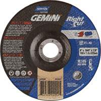 Gemini RightCut Right Angle Cut-Off Wheel, 6" x 0.045", 7/8" Arbor, Type 27/42, Aluminum Oxide, 10185 RPM Consource
