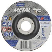 Metal RightCut Right Angle Cut-Off Wheel, 4-1/2" x 0.045", 7/8" Arbor, Type 27, Aluminum Oxide, 13580 RPM Consource