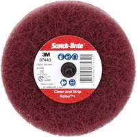 Roue de ponçage &agrave; usage g&eacute;n&eacute;ral Scotch-Brite Roloc Plus, 4" dia. Consource