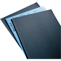 Papier abrasif en feuilles de papier - Feuilles de 9" x 11" &agrave; l'&eacute;preuve de l'eau Blue-Bak T414, 9" x 11", Grain 220, Carbure de silicium Consource