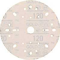 Disque abrasif dor&eacute; Hookit, dia 6", Grain 120, Oxyde d'aluminium, Poids C Consource