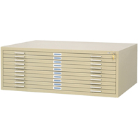 Classeurs en acier pour plans, 10 Tiroirs, 46-3/8" la x 35-3/8" p x 16-1/2" h Consource