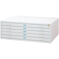 Classeurs En Acier Pour Plans-5 Tiroirs, 5 Tiroirs, 53-3/8" la x 41-3/8" p x 16-1/2" h Consource