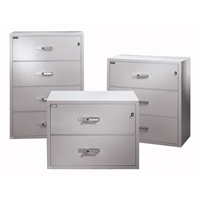 Fire Resistant Filing Cabinets, Steel, 4 Drawers, 38-3/4" W x 23-1/2" D x 55" H, Black Consource