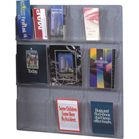 Literature Displays, Wall Mount, 6 Slots, Plastic, 30" W x 34-3/4" D x 34-3/4" H Consource
