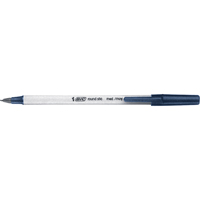 Bic&reg; Round Stic Ball Point Pen, Blue, 1 mm Consource