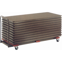 Chariots de table empilables plats, 74" la x 31,25" p x 36,25" h Consource