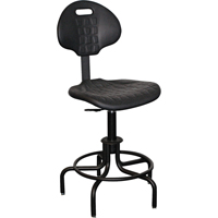 6000 Series Stool with Back, Stationary, Adjustable Height, 250 lbs. Capacity Consource