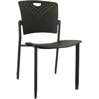 Chaises empilables MaxX StaxX, Polypropyl&egrave;ne, Hauteur 17-1/4", Capacit&eacute; 275 lb, Noir Consource