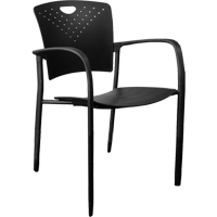 Chaises empilables MaxX StaxX, Polypropyl&egrave;ne, Hauteur 17-1/4", Capacit&eacute; 275 lb, Noir Consource