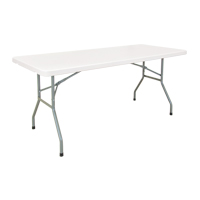 Table pliante, Rectangulaire, 72" l x 30" la, Poly&eacute;thyl&egrave;ne, Blanc Consource