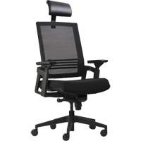 Chaises de bureau A-37 Activ, Mailles, Noir, Capacit&eacute; 275 lb Consource