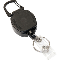 Self Retracting ID Badge and Key Reel, Zinc Alloy Metal, 24" Cable, Carabiner Attachment Consource