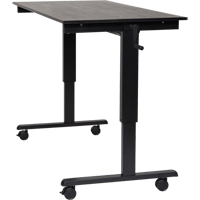 Adjustable Stand-Up Desk, Stand-Alone Desk, 48-1/2" H x 59" W x 29-1/2" D, Black Consource