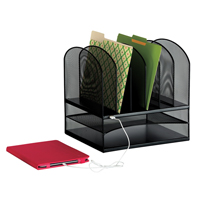 Organisateur de bureau avec alimentation USB Onyx Consource