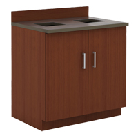 Armoire modulaire de base, M&eacute;lamine, 39" h x 36" la x 25" P, Acajou Consource