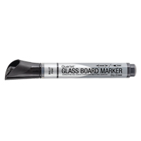 Premium Glass Dry-Erase Markers, Black, Bullet Tip Consource