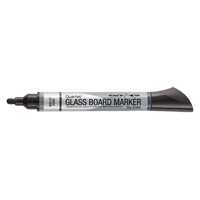 Premium Glass Dry-Erase Markers, Black, Bullet Tip Consource