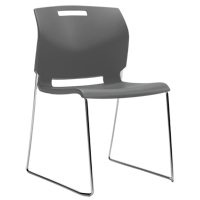 Chaise, Plastique, Hauteur 32-1/2", Capacit&eacute; 300 lb, Gris Consource