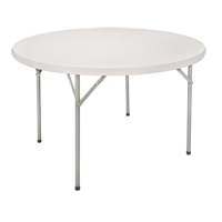 Table pliante, Ronde, 48" l x 48" la, Poly&eacute;thyl&egrave;ne, Blanc Consource