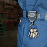 Super48 Heavy-Duty Retractable Key Holder, Polycarbonate, 48" Cable, Belt Clip Attachment Consource