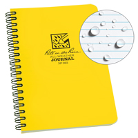 Carnet de notes de poche &agrave; spirale lat&eacute;rale, Couverture souple, Jaune, 64 Pages, 4-5/8" , 7"  Consource