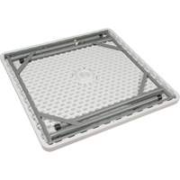 Table pliante, Carr&eacute;e, 34" l x 34" la, Poly&eacute;thyl&egrave;ne, Blanc Consource