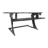 Goya Sit-Stand Workstation, Desktop Unit, 20" H x 42" W x 16" D, Black Consource