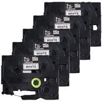 Laminated Tape, 9 mm x 8 m, Black on White Consource
