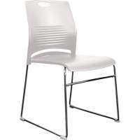 Chaises empilables s&eacute;rie Activ, Plastique, Hauteur 23", Capacit&eacute; 275 lb, Blanc Consource
