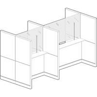 Vitre hygi&eacute;nique &agrave; fixation par pince, 36" la x 36" h Consource